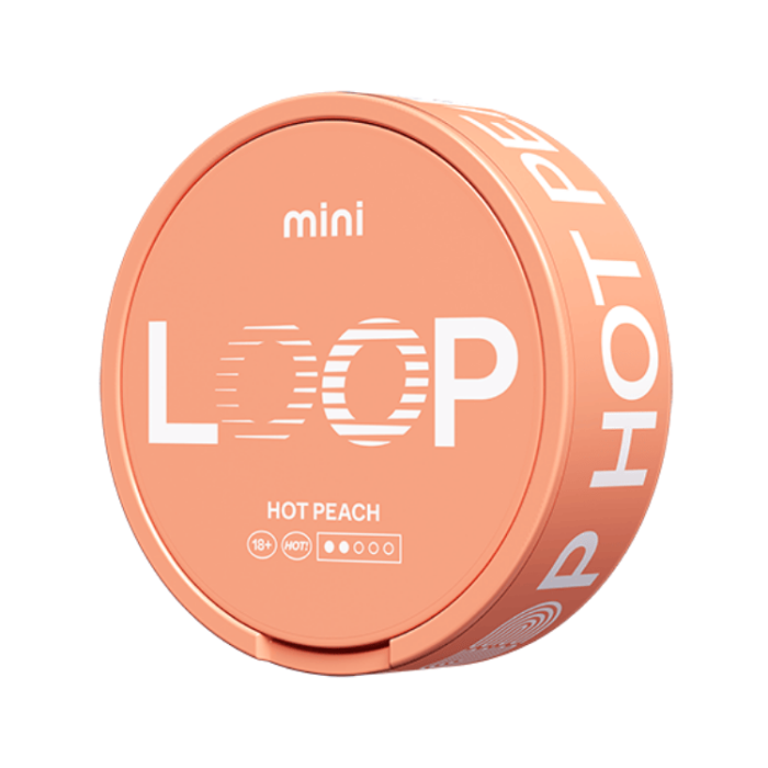 Bild 2, Loop Hot Peach Mini snus stark smak