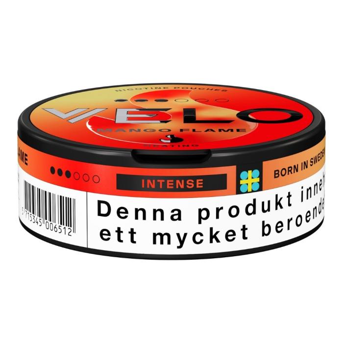 Bild 5, velo mango flame liggande dosa