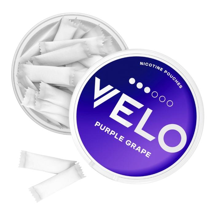 Bild 3, VELO Purple Grape Strong nikotinportioner med druvsmak
