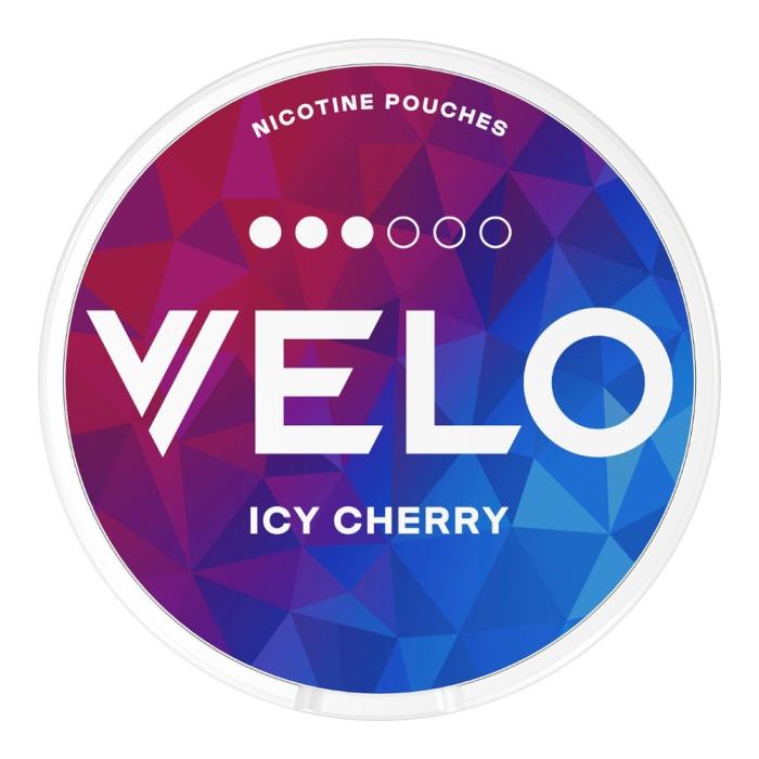 Bild 1, VELO Icy Cherry dosa nikotinpåsar