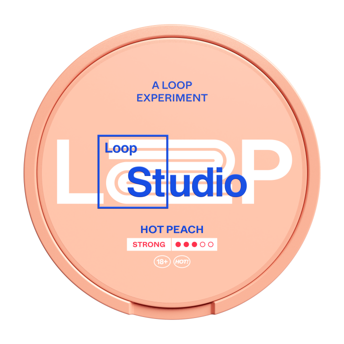 Bild 1, Loop Hot Peach Strong Studio snus