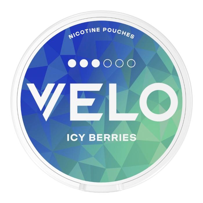Bild 1, VELO Icy Berries nikotinpåsar dosa