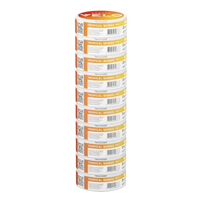 Bild 2, VELO Tropical Mango snus stock 6 mg – mangosmak