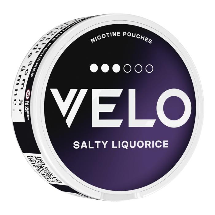 Bild 5, velo salty liquorice nikotinpåsar